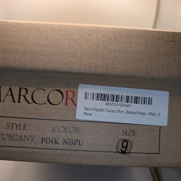 Marco Republic Tuscany Womens Peep Toe Slingback Ankle Strap Boots Pink Size 9 - Picture 9 of 9